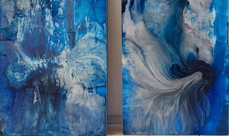 Unnammed dyptych custom sold and unavailable for print.