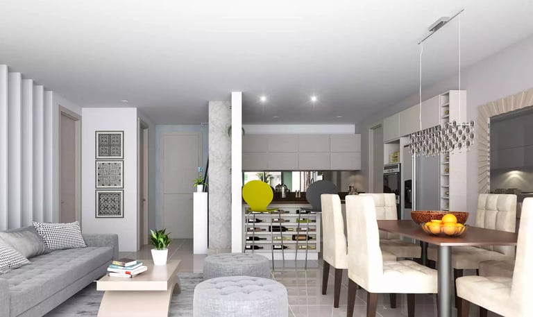 render sala elegante barranquilla