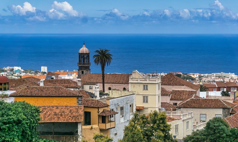 Tenerife sea views overlooking coastal homes