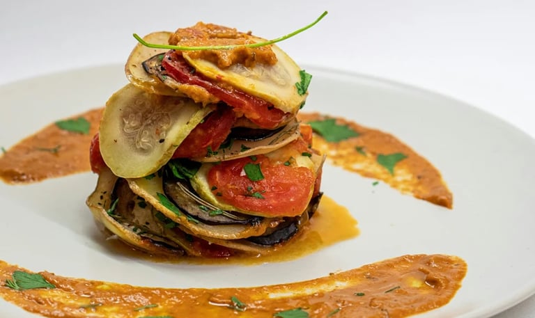 presentation d'une ratatouille