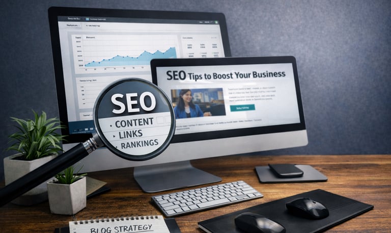 Image showing work done designing websites with SEO