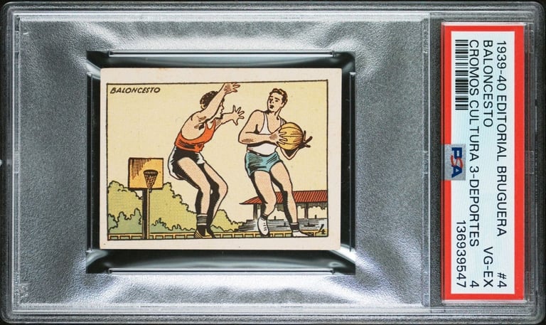 1939 Editorial Bruguera Cromos Culturas Album Tercero #4 Basketball Card