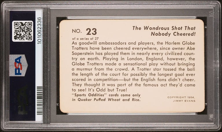 Globe Trotters Jimmy Evans 1950s card