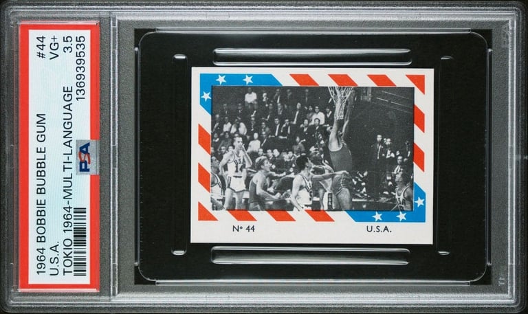 1964 Bobby Milou Bubble Gum Edition Rizla Tokio #44 Team USA Basketball Card