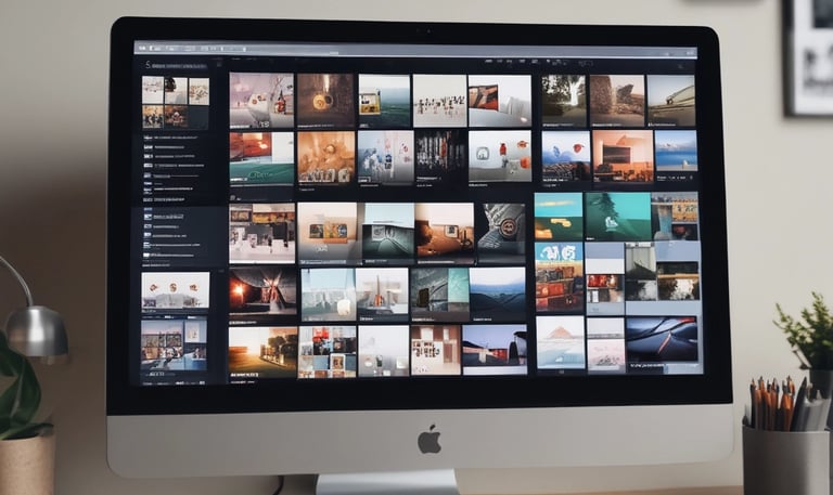 A community solar installation with panels gleaming under a clear sky.