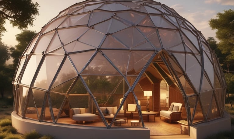 www.gcyasociados.com-a dome shaped glass structure with a living room