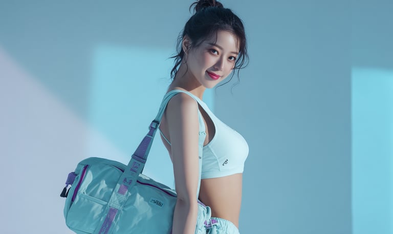 Top model crossbody high end gym bag