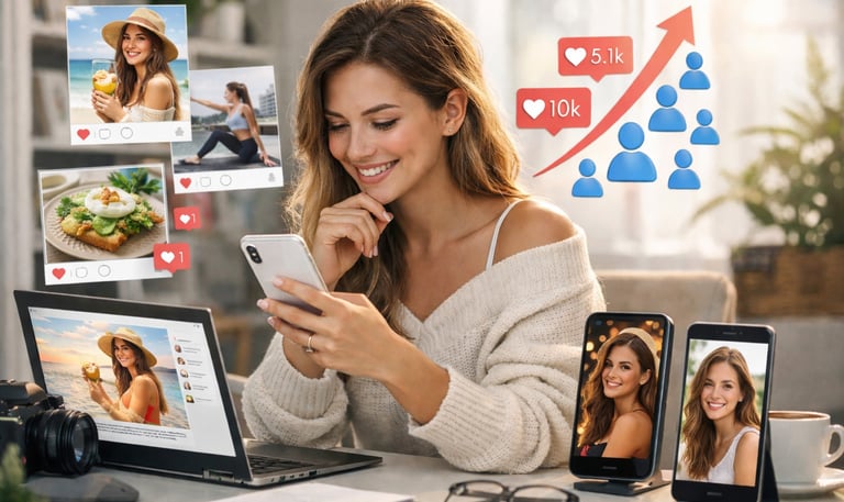 AI-crafted social media content designed to boost influencer engagement and follower growth