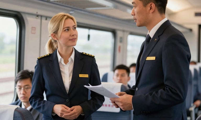A trainer demonstrating hygiene protocols to train steward