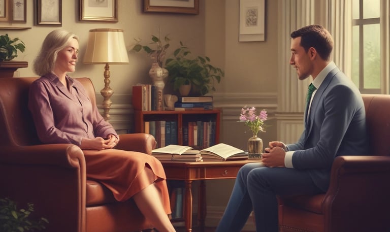 A group of diverse people collaborating in a bright, welcoming coaching session.