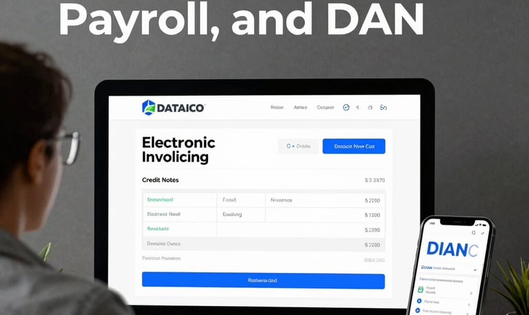 Close-up of hands using a tablet with a financial audit app displaying charts and expense categories.