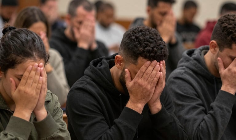 Volunteers handing out food packages to community members in Moose Jaw.