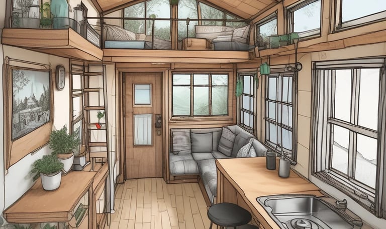 Screenshot of the tiny home community platform dashboard showing user profiles and listings.