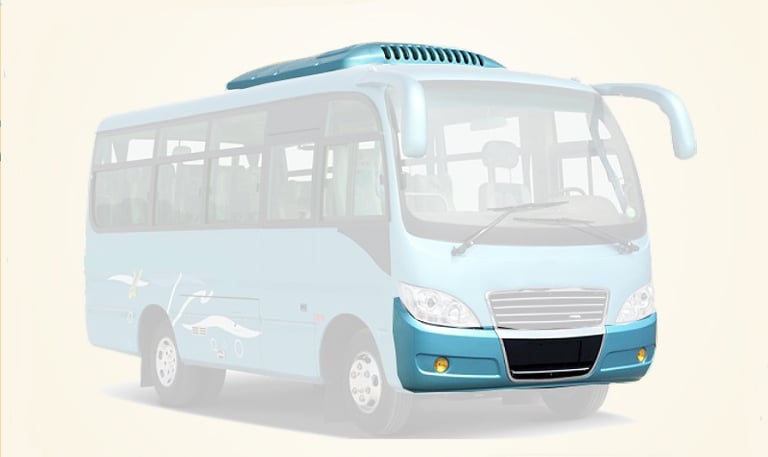 Bus bumper and air conditioning cover shell