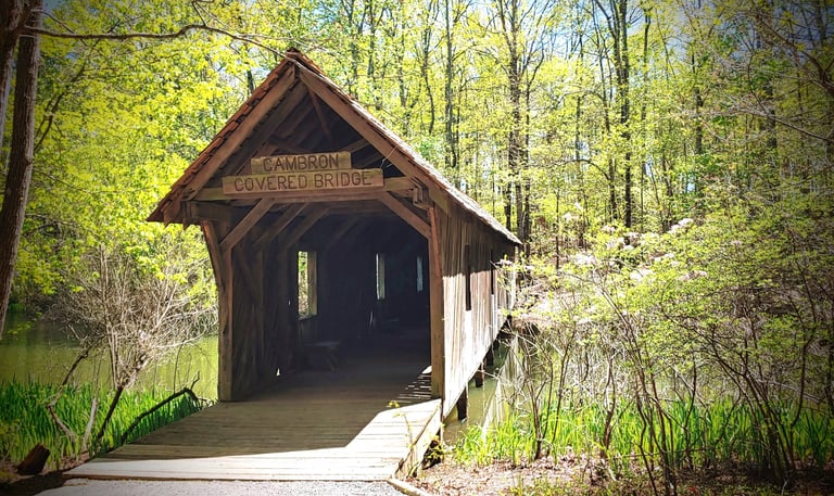 Huntsville, AL - The old covered bridge at Madison County Nature Trail