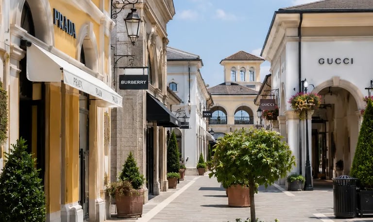 Filipino driver shopping day trip to Serravalle Designer Outlet from Milan