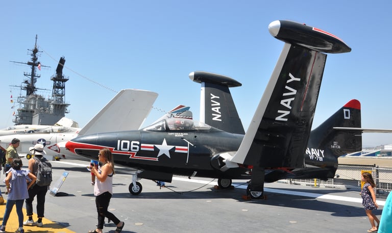 The USS Midway, a retired aircraft carrier, San Diego, California