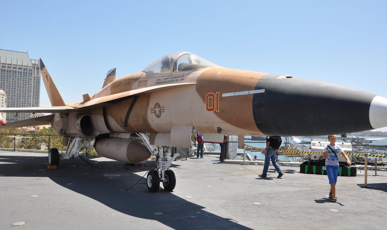 The USS Midway, a retired aircraft carrier, San Diego, California