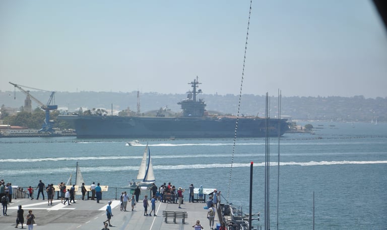 The USS Midway, a retired aircraft carrier, San Diego, California