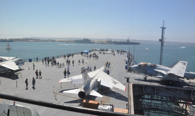 The USS Midway, a retired aircraft carrier, San Diego, California