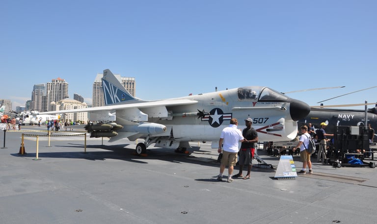 The USS Midway, a retired aircraft carrier, San Diego, California