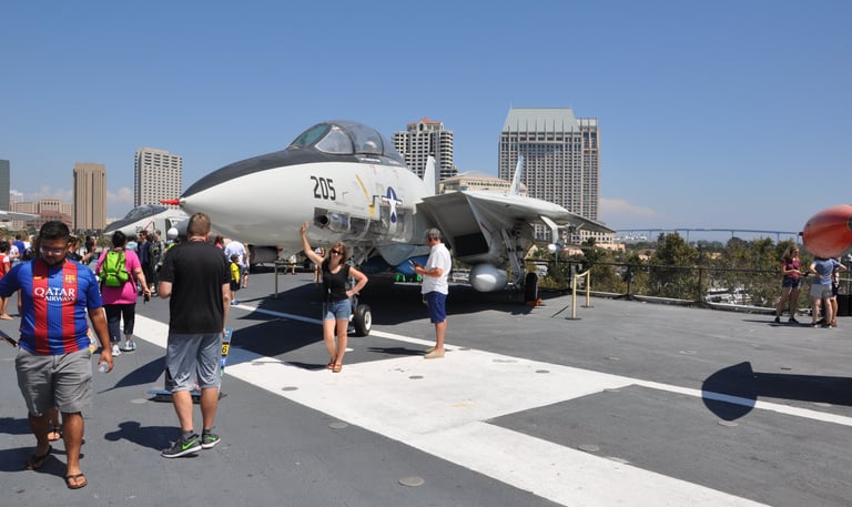 The USS Midway, a retired aircraft carrier, San Diego, California