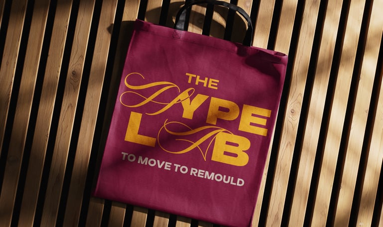 The Hype Lab branding tote bag disseny, estudi de dansa 
