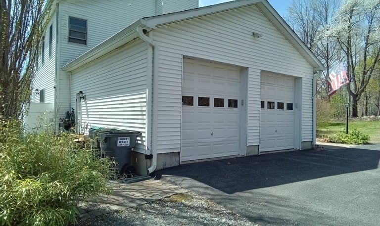 large two car garage with oversized garage doors
