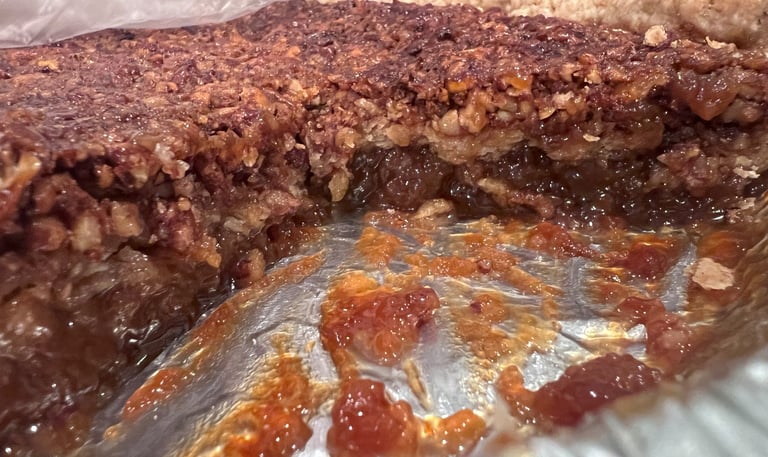 chocolate and bourbon pecan pie