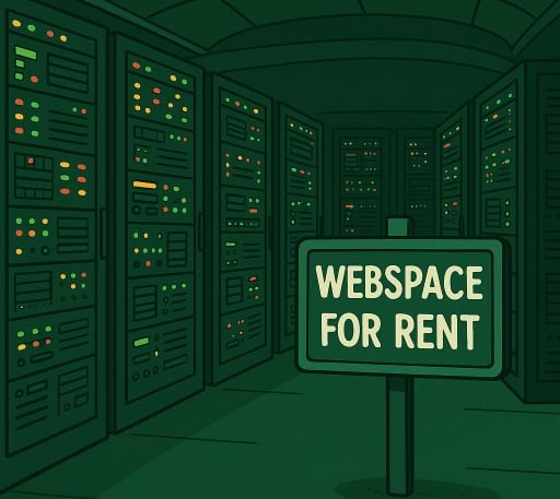 a sign that says,'webpages for rent