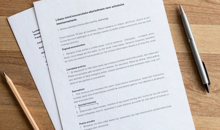 a desk with a notebook, pen, and pencil on it