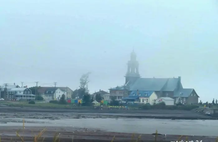 (les) Basques, église, village, , fleuve.