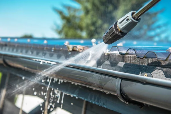 flushing out a gutter