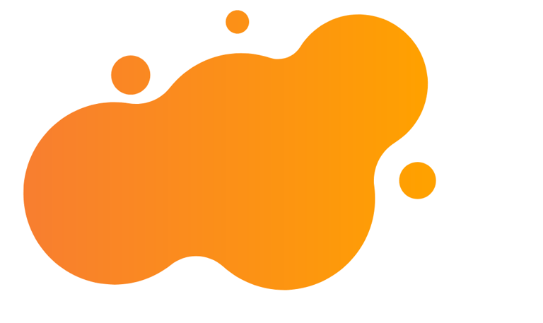 eine orangene Grafik, die aussieht, wie ein Farbklecks.