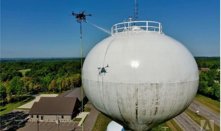 industrial cleaning with a drone
