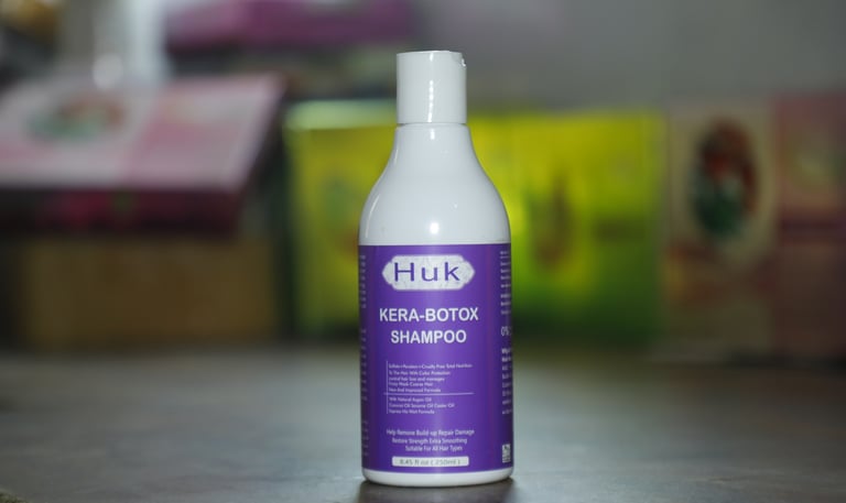 a bottle of keratox shampoo