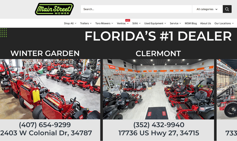 Main Street Mower Shop website image link that I worked on prior to starting this company.
