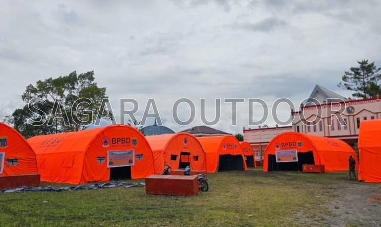 tenda 6x12m pengungsi BPBD