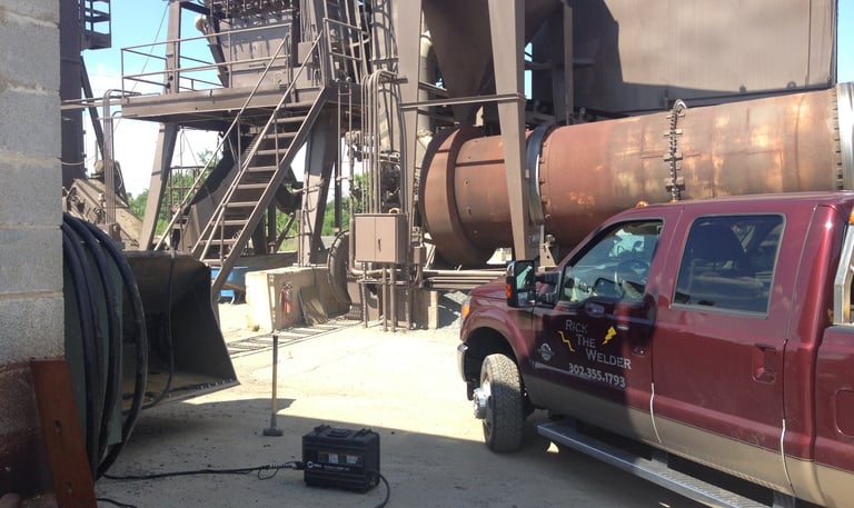 Asphalt plant shutdown repairs