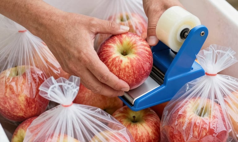 A vibrant display of assorted fresh fruits and vegetables at a bustling market stall.