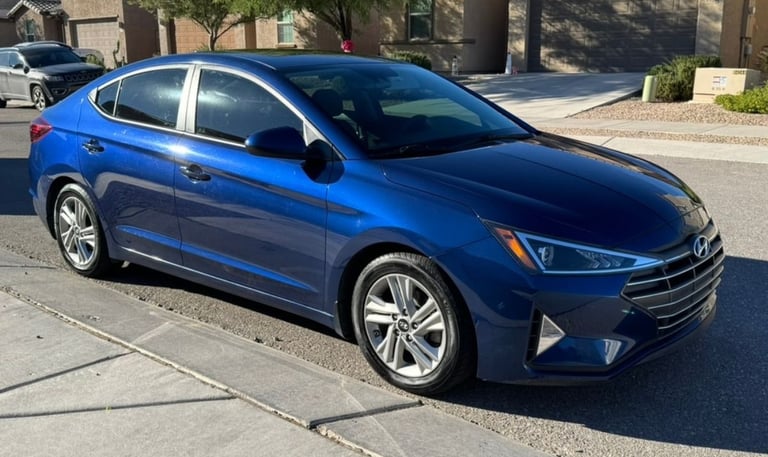 2020 Hyundai Elantra weekly rental car for rideshare and delivery drivers in Tucson Arizona