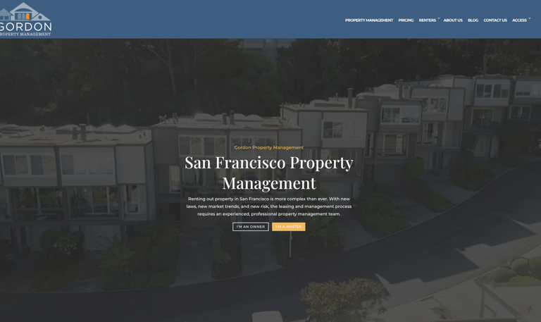 Gordon property management website image