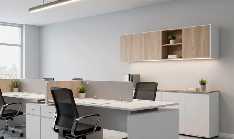 Before and after image of a commercial space renovation featuring sleek wooden interiors.