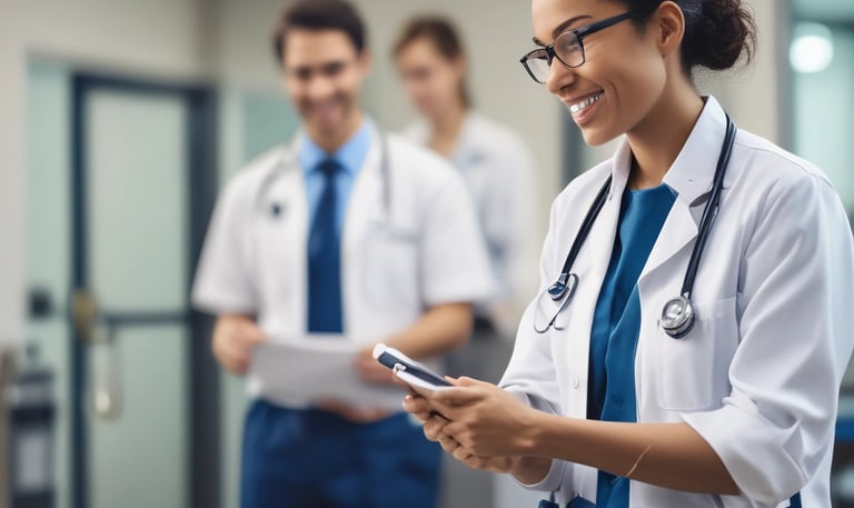 a doctor and a nurse in a hospital