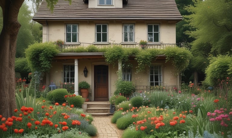 A professional cleaner vacuuming a cozy living room in a private home.