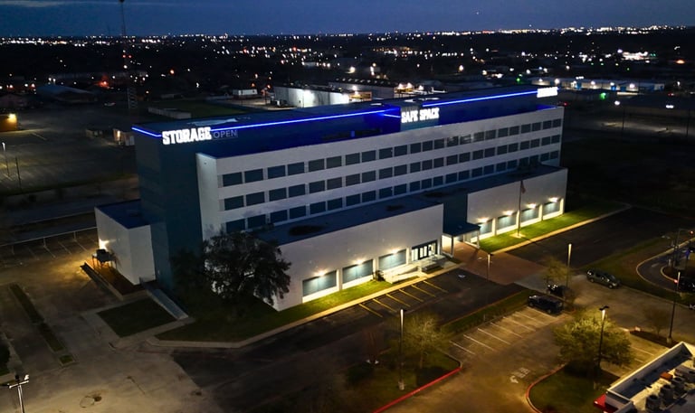 capturing the lighting and visibility of businesses