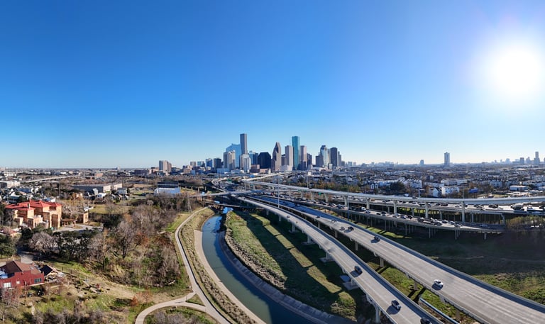 Detailed drone footage showcasing cityscapes