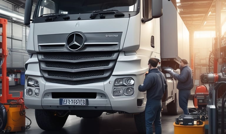 Team meeting between b2b diagnostic and transport company partners discussing repair strategies