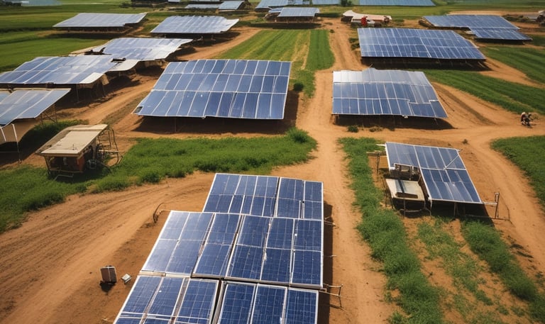 Volunteers planting young trees in a lush green forest area.