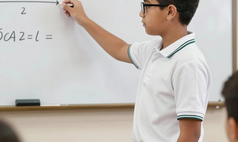 Students practicing English conversation in a modern language lab with interactive technology.